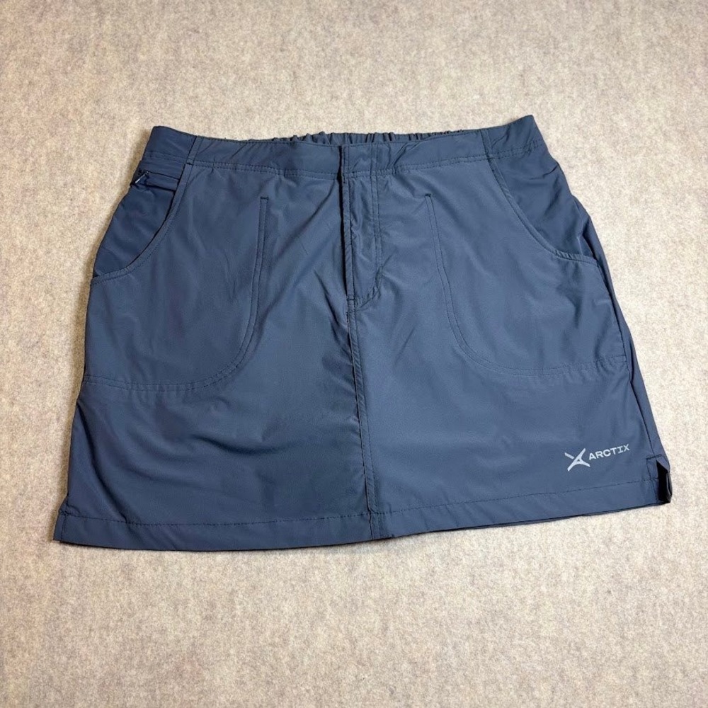 Arctix Skort Womens XL Gray Nylon Spandex Active Hiking Golf Athletic Pockets